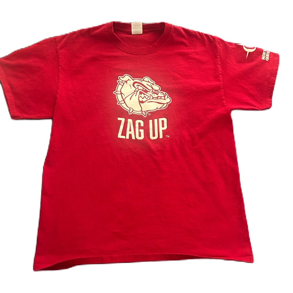 NCAA University of Gonzaga T-Shirt | “Zag Up” | RED Unisex Size L